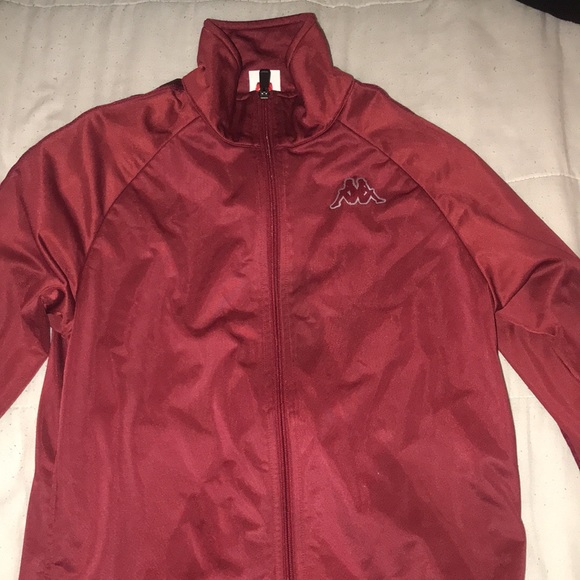Burgundy red Kappa zip up sweater - Picture 1 of 7